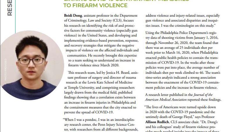 Mason criminologist part of study team linking Covid-19 containment measures to firearm violence